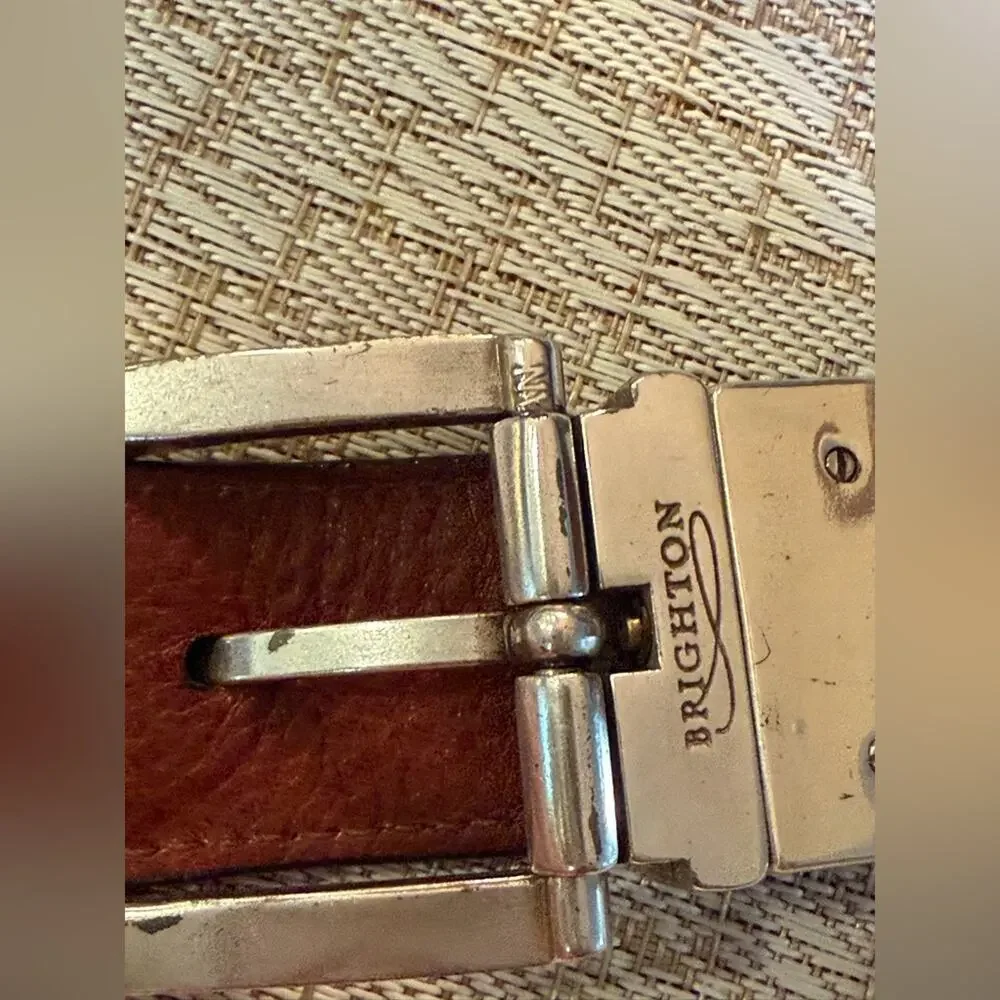 Brighton Men’s reversible belt leather sz 42